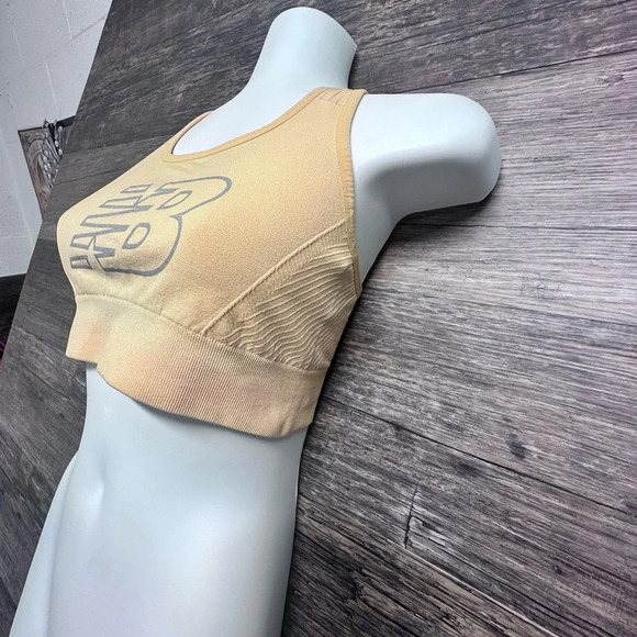 New Balance Orange Sports Bra with Racerback Design and Wide Supportive Band - Picture 4 of 5